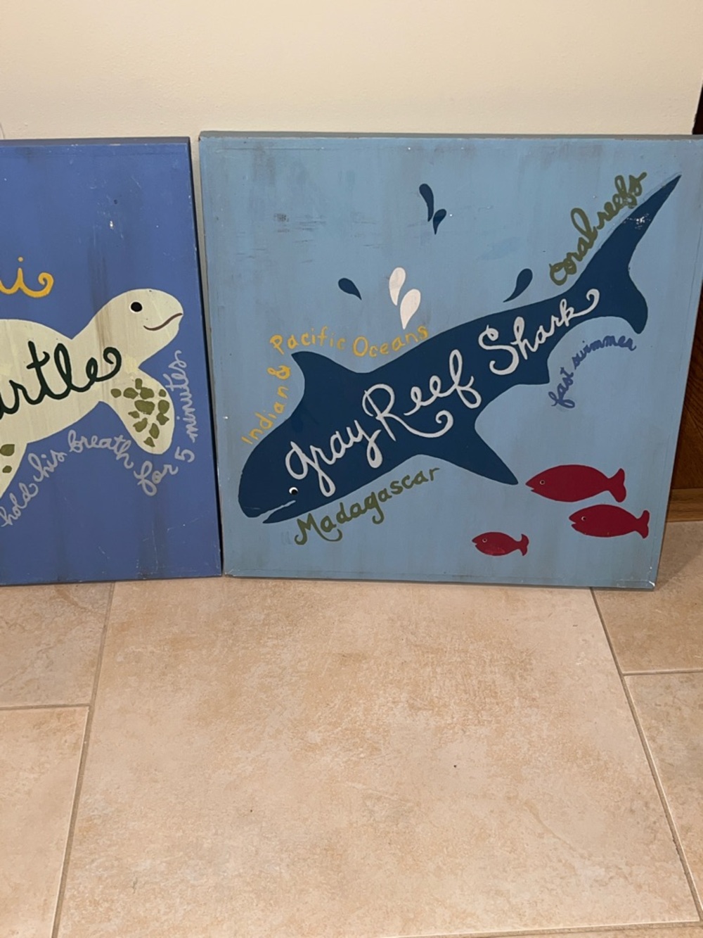 Pottery Barn Kids Black Stamp Label on Cream Surface